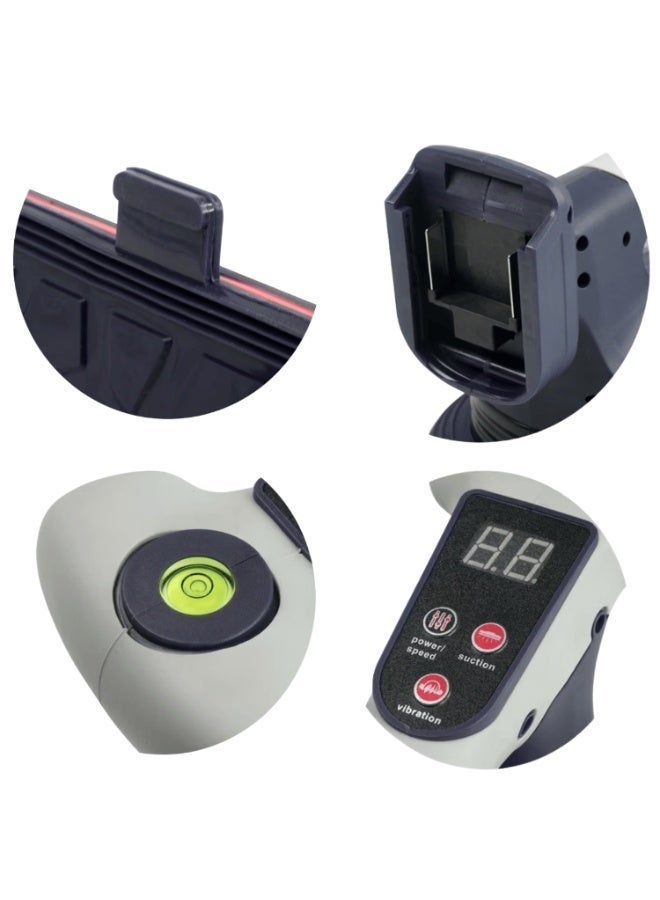 ماكيوت أداة تركيب البلاط اللاسلكية 20 فولت، مقاس 285×155 مم، قابلة للتعديل، قوة شفط من 3000 إلى 8000 دورة في الدقيقة، قاعدة شفط قوية لتثبيت البلاط وتسويته بسرعة، CTV121-285-BL - Image 4